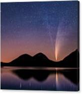 Comet Neowise Over Jordan Pond Canvas Print