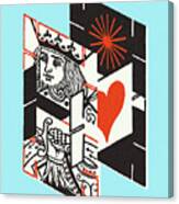 Construction Playing Cards Canvas Print