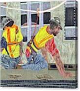 Construction Workers Canvas Print