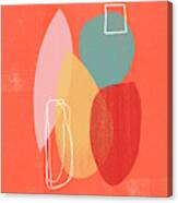 Coral Modern Abstract 1- Art By Linda Woods Canvas Print