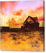Cottage On The Dunes Painting Canvas Print