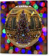 Crystal Christmas Tree - Wi State Capitol Christmas Tree Through Glass Globe Canvas Print