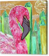 Crystal Flamingo Canvas Print