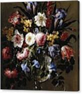 'crystal Flower Vase', 1668, Spanish School, Oil On Canvas, 83 Cm X 62 Cm, P07... Canvas Print
