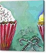 Cupcake Decorations And Candies Painting Canvas Print