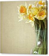 Daffodils In Vase Canvas Print