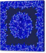 Dark Blue Floral For Home Decor Canvas Print