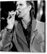 David Bowie Singing Into Microphone Canvas Print