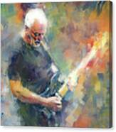 David Gilmour Burning Guitar Canvas Print