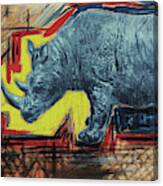 Dawn In Rhino Land Canvas Print