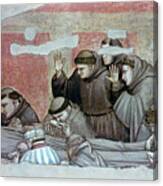 Death Of St Francis And Inspection Canvas Print