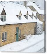 December Snow Storm In Snowshill Canvas Print