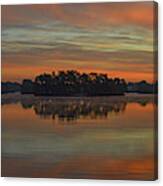 December Sunrise Over Spring Lake Canvas Print