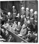 Defendants At Nuremburg War Crimes Trial Canvas Print