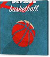 Depaul University Retro College Basketball Team Poster Canvas Print