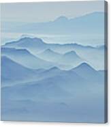 Desert Mountains In Mists Canvas Print