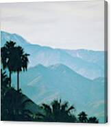 Desert Series - San Gorgonio Pass Teal Canvas Print