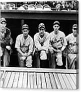 Detroit Tigers 1935 Pitching Staff And Canvas Print