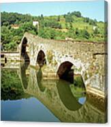 Devils Bridge Over A Canal, Bagni Di Canvas Print