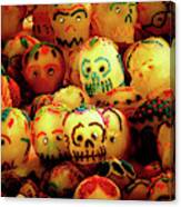 Dia De Los Muertos Candy Skulls Canvas Print
