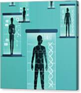 Different People Inside Genetic Scanners Canvas Print