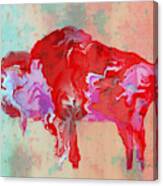 Montana Bison 6b Canvas Print