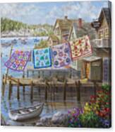 Dock Side Quilts Canvas Print