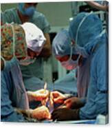 Doctors Performing Heart-lung Transplant Canvas Print