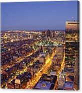 Downtown Boston During Night Canvas Print
