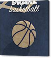 Drake Basketball College Retro Vintage Poster University Series Canvas Print