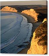 Drakes Beach And The Cliffs At Sunrise Canvas Print