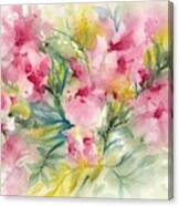 Dreamy Pink Floral Canvas Print