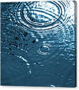 Drops Falling On Water Surface Canvas Print