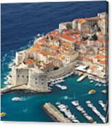 Dubrovnik Harbor, Old Town, View Canvas Print