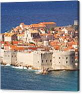 Dubrovnik Old Town, View At Harbour Canvas Print