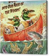 Duck Canoe Canvas Print