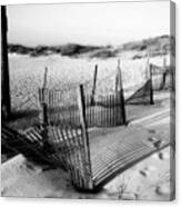Dunes Fence -2 Canvas Print