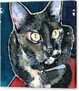 Duquesa Tortie Cat Painting Canvas Print