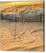 Early Morning Shadows At The Sand Dune Canvas Print