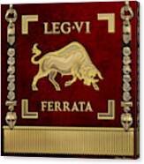 Early Standard Of The Sixth Ironclad Legion - Bull Vexillum Of Legio Vi Ferrata Canvas Print