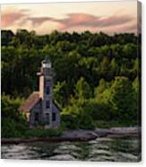 East Channel Lighthouse #1 - Grand Island Mi Canvas Print