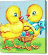Easter Chicks Canvas Print