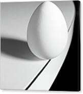 Egg Carefully Balancing At The Edge Of Canvas Print