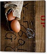 Eggs And Old Wood Canvas Print