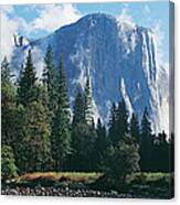 El Capitan And Merced River, Yosemite Canvas Print