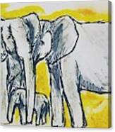 Elephants Canvas Print