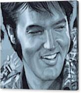 Elvis In Charcoal #200 Canvas Print