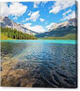 Emerald Lake Blue Water Yoho National Park Banff British Columbia Canvas Print