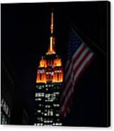 Empire State Building American Flag Canvas Print