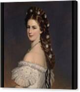 Empress Elisabeth Of Austria By Franz Xaver Winterhalter Canvas Print